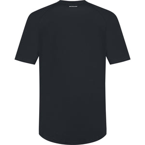 Dunlop Club Mens Crew Tee Black, achteraanzicht in zwart met raglannaden