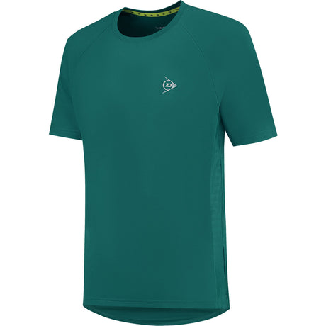 Dunlop Club T-shirt voor heren in donkergroen, vooraanzicht met logo
