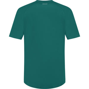 Dunlop Club Mens Crew Tee Atlantic Deep, achteraanzicht in diep zeegroen met raglannaden