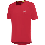 Dunlop Club Mens Crew Tee Jester Red, vooraanzicht in rood met wit Flying-D logo