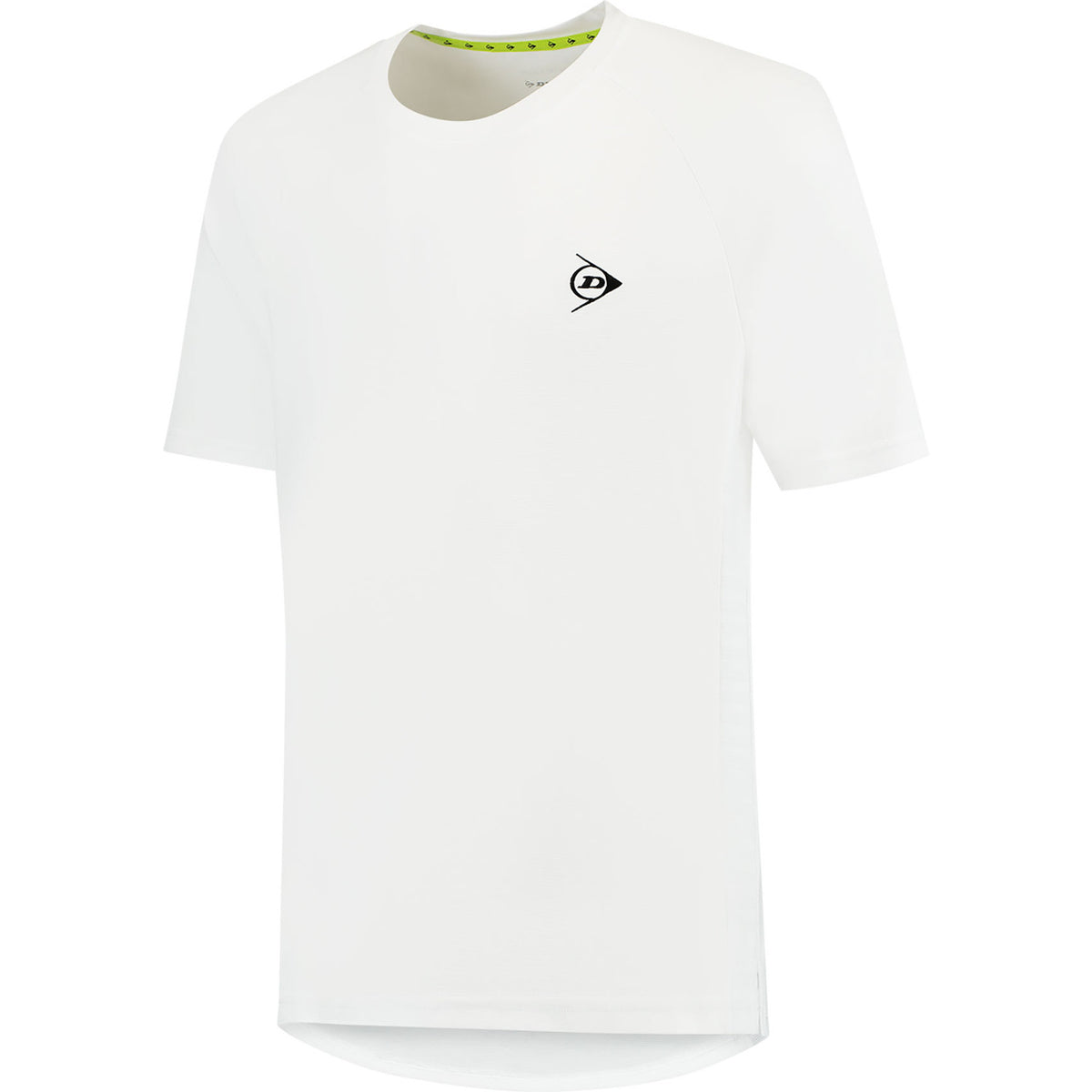 Dunlop Club T-shirt voor heren in wit met zwart logo, vooraanzicht