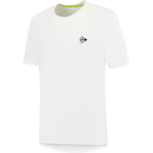 Dunlop Club T-shirt voor heren in wit met zwart logo, vooraanzicht