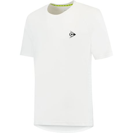 Dunlop Club T-shirt voor heren in wit met zwart logo, vooraanzicht