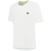Dunlop Club Mens Crew Tee White, vooraanzicht in wit met donker Flying-D logo