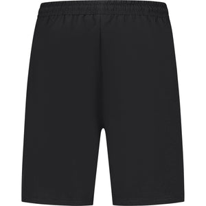 Achteraanzicht van de zwarte Dunlop Club geweven short voor heren