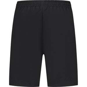 Dunlop Club Mens Woven Shorts 7 Inch Black, achteraanzicht in zwart