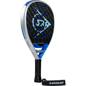 Dunlop FX Hybrid 26 padelracket schuin vooraanzicht, hybride vorm met polsband
