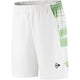 Dunlop Game short voor heren in wit met groene grafische print, vooraanzicht