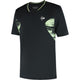 Dunlop Game Tee 1 voor heren in zwart met groene print, vooraanzicht