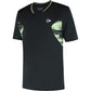 Dunlop Game Tee 1 voor heren in zwart met groene print, vooraanzicht