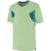 Dunlop Game Tee 1 voor heren in lichtgroen met petrolblauwe print