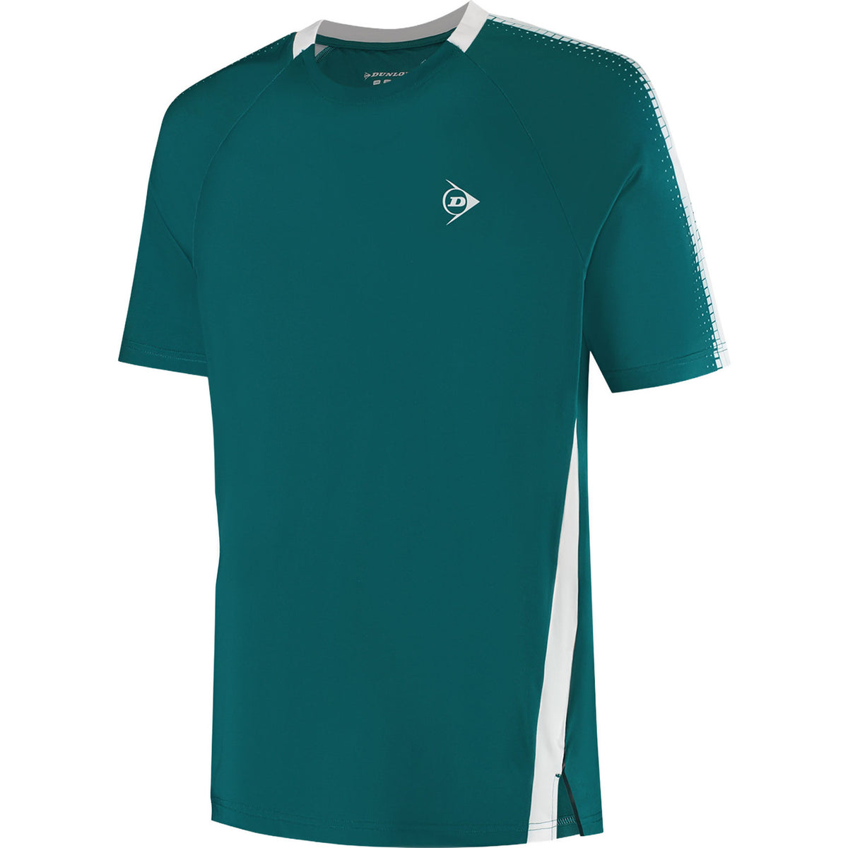 Dunlop Game Tee 2 voor heren in petrolgroen met witte zijbies