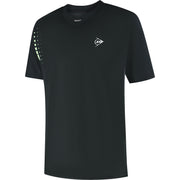 Dunlop Game Tee 5 voor heren in zwart met groene stippen op de schouder