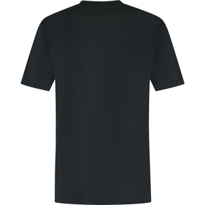 Achterzijde van het zwarte Dunlop Game Tee 5 met ronde hals