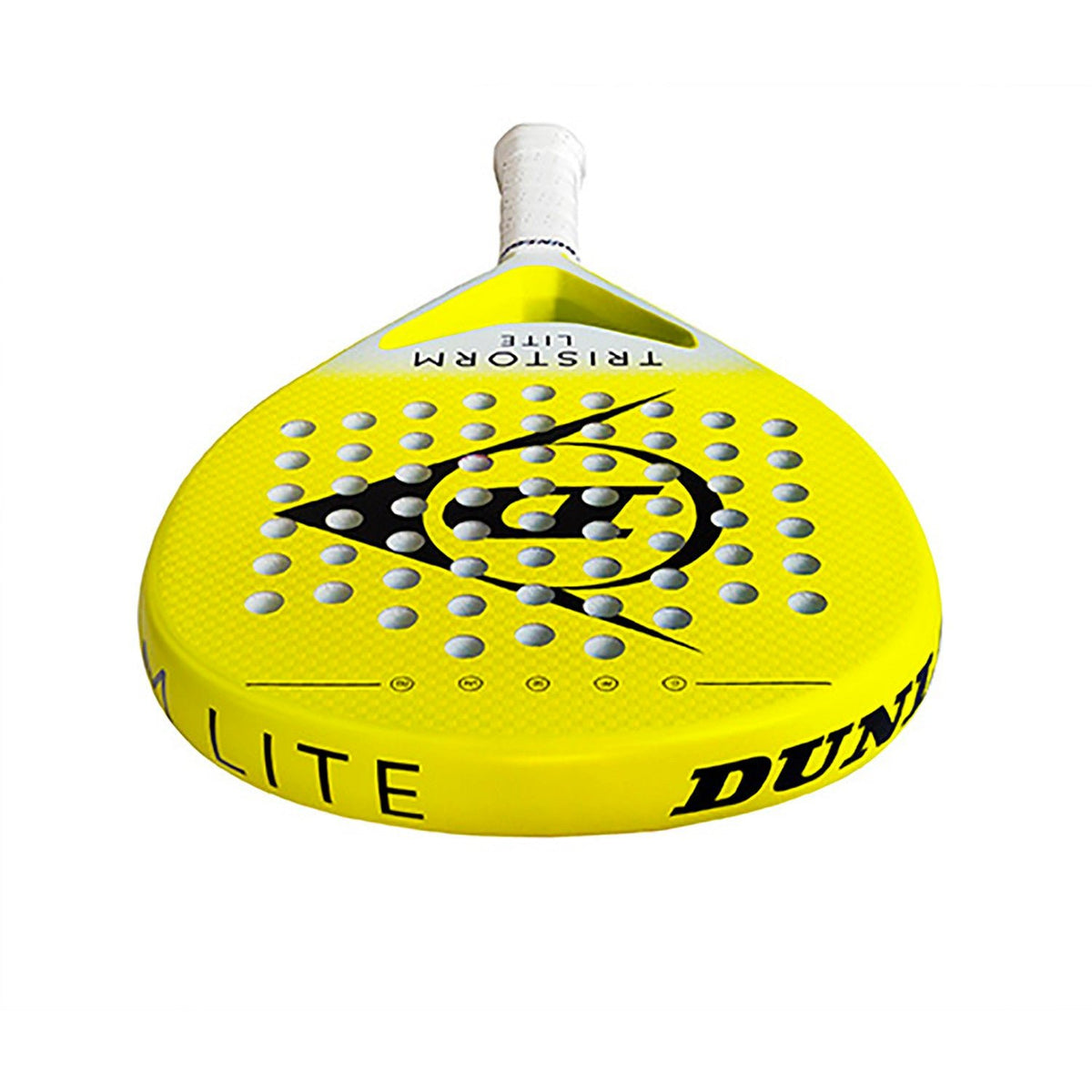 Bovenaanzicht van het Dunlop Tristorm Lite 2025 met Dunlop-opdruk op de framerand