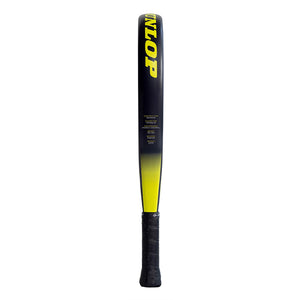 Zijaanzicht van het Dunlop Tristorm Pro 2025 over de volle lengte met geel-zwart verloop