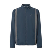 Head Club 25 Jacket heren in Navy - vooraanzicht met grijze contrastbanen en volledige rits
