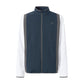 Head Club 25 Jacket heren in Navy/White - vooraanzicht met volledige rits, witte mouwen en grijze contrastbies