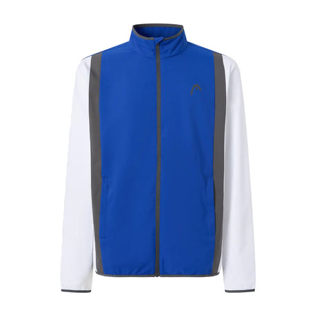 Head Club 25 Jacket heren in Royal/White - vooraanzicht met kobaltblauw voorpaneel en witte mouwen