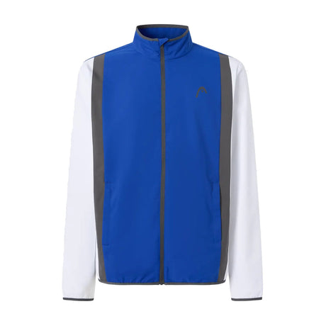 Head Club 25 Jacket heren in Royal/White - vooraanzicht met kobaltblauw voorpaneel en witte mouwen