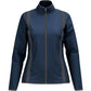 Volledig donkerblauw Head Club 25 trainingsjack voor dames met grijze zijpanelen