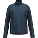 Vooraanzicht van het donkerblauwe Head Club 25 Jacket met grijze zijpanelen