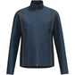 Vooraanzicht van het donkerblauwe Head Club 25 Jacket met grijze zijpanelen