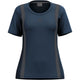 Head Club 25 Tech T-shirt voor dames in donkerblauw met grijze zijpanelen
