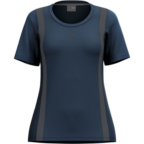 Head Club 25 Tech T-shirt voor dames in donkerblauw met grijze zijpanelen