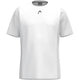 Head Club 25 Tech T-shirt voor heren in wit, vooraanzicht met HEAD-logo op de borst