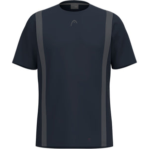 Head Club 25 Tech T-shirt voor heren in donkerblauw met grijze zijstreep