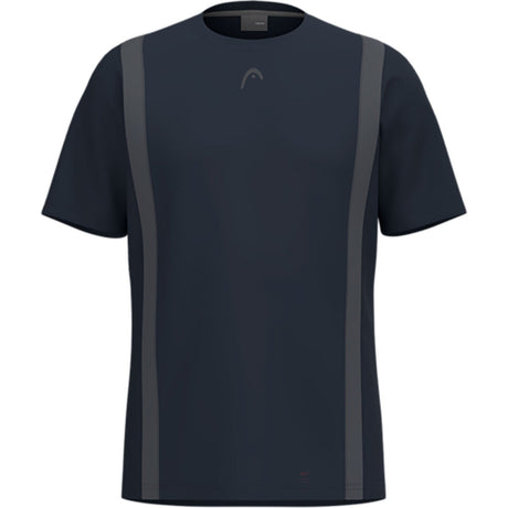 Head Club 25 Tech T-Shirt heren in Navy - vooraanzicht met grijze zijpanelen