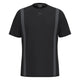Head Club 25 Tech T-shirt voor heren in zwart met grijze zijstreep, vooraanzicht