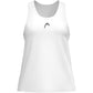 Vooraanzicht van de witte Head Club 25 Tech Tank Top met zwart logo op de borst