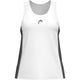 Vooraanzicht van de witte Head Club 25 Tech Tank Top met donkerblauwe zijpanelen