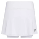 Vooraanzicht van de witte Head Club Basic Skirt met ingebouwd broekje en logo