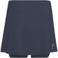 Vooraanzicht van de donkerblauwe Head Club Basic Skirt met grijs HEAD-logo