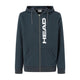 Head Club Original Hoodie FZ heren in Navy - vooraanzicht met doorlopende rits en HEAD-print