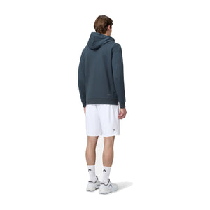 Model draagt de Head Club Original Hoodie FZ in Navy - achteraanzicht ten voeten uit