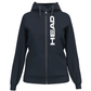 Vooraanzicht van de donkerblauwe Head Club Original Hoodie FZ W met HEAD-opdruk