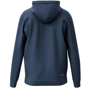Achterzijde van de donkerblauwe Head Club Original Hoodie FZ met ruime capuchon