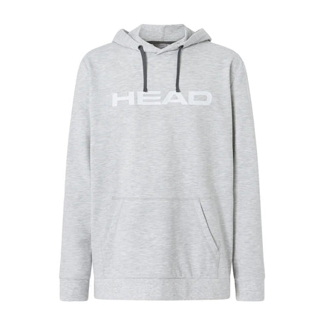 Head Club Original Hoodie heren in Grijs - vooraanzicht met HEAD-logo en kangoeroezak