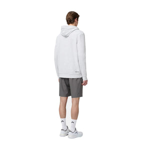 Model draagt de Head Club Original Hoodie in Grijs - achteraanzicht ten voeten uit