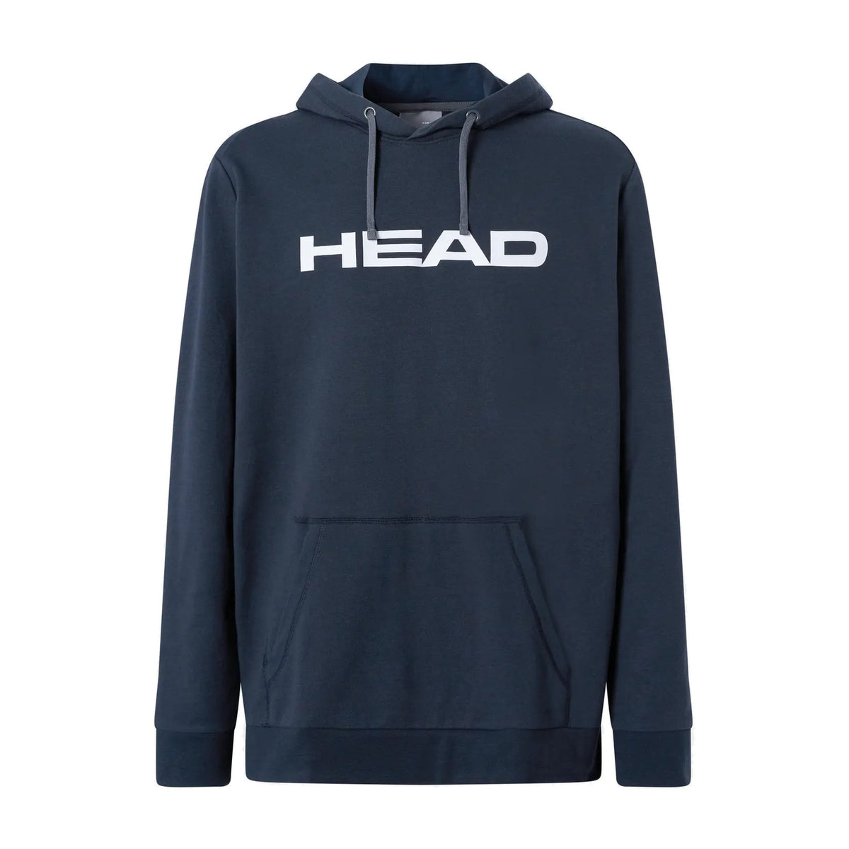 Head Club Original Hoodie heren in Navy - vooraanzicht met HEAD-logo en kangoeroezak