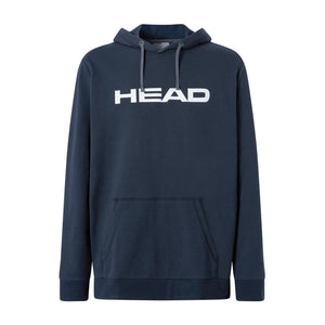 Head Club Original Hoodie heren in Navy - vooraanzicht met HEAD-logo en kangoeroezak