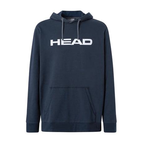 Head Club Original Hoodie heren in Navy - vooraanzicht met HEAD-logo en kangoeroezak