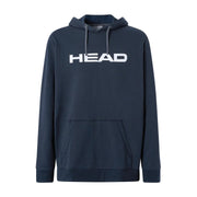 Head Club Original Hoodie heren in Navy - vooraanzicht met HEAD-logo en kangoeroezak