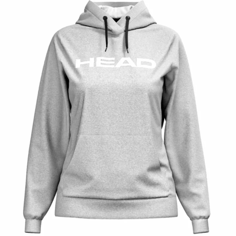 Vooraanzicht van de grijs gemeleerde Head Club Original Hoodie W met kangoeroezak