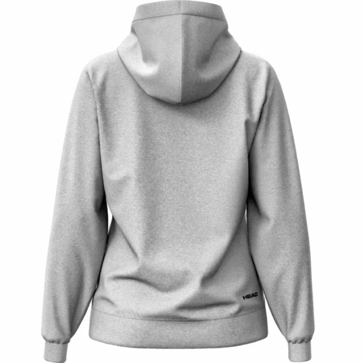 Achterzijde van de grijs gemeleerde Head Club Original Hoodie W met ruime capuchon