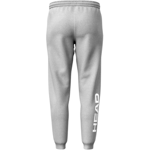 Vooraanzicht van de grijs gemeleerde Head Club Original Pants met witte HEAD-opdruk